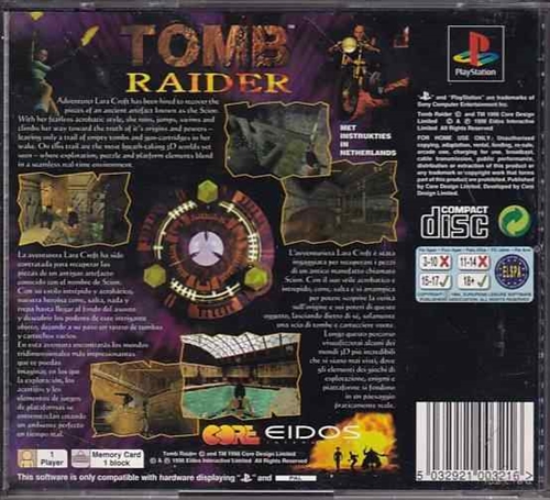 Tomb Raider - Platinum - PS1 (B Grade) (Genbrug)